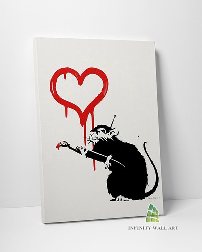 Banksy love rat graffiti - banksy,
