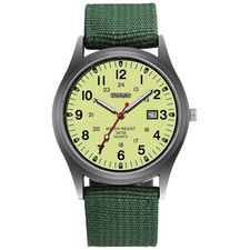 Fashion Mens Watches Luminous Hands Clock Military Sports Calendar Quartz