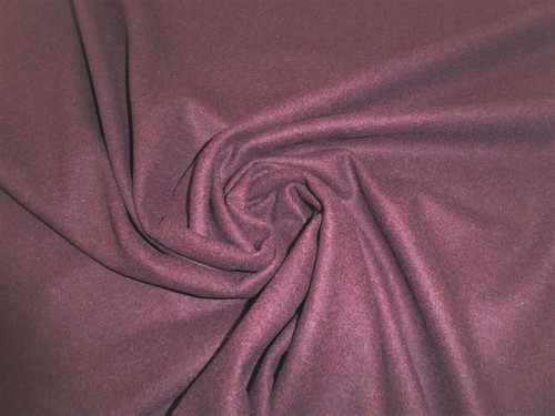 Aubergine purple plain wool - -,