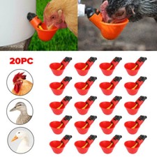 5/10/20XPoultry Water Drinking Cups Chicken Hen Automatic Drinker Plastic Feeder