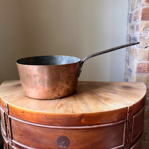 Heavy vintage copper pan - a,
