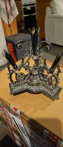 Antique silver plates epergne
