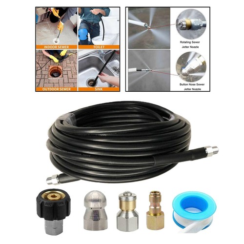 Drain cleaner hose jetter set - cleaner,