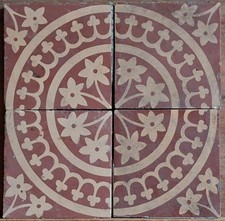 Panel of 4 Minton Hollins & Co Victorian church floor tiles