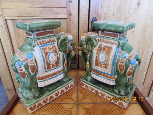 Pair vintage asian ceramic - vintage,