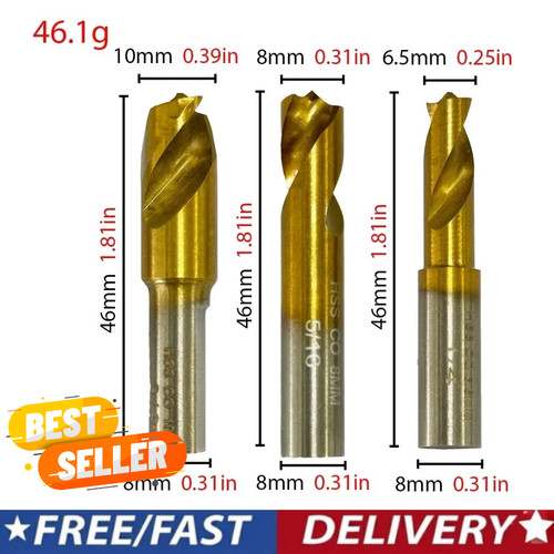 3pcs spot weld drill - 3pcs, bits