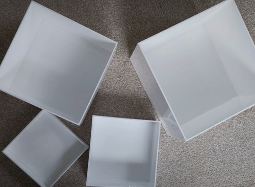 Plastic cube shelving set 4 - plastic,