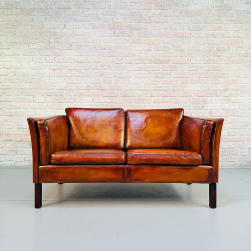 Vintage danish tan leather - danish,