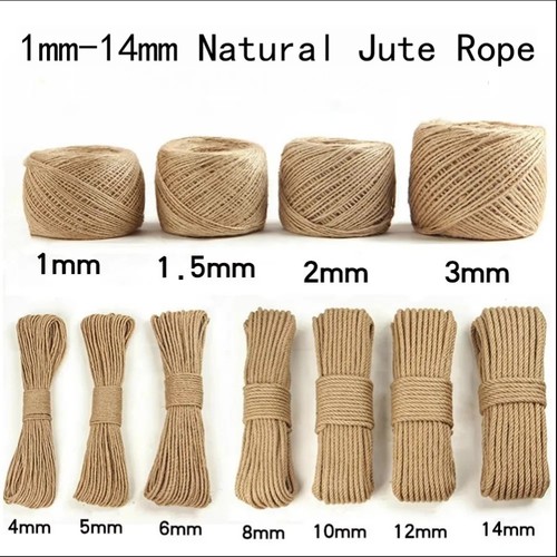 100 natural jute hessian rope - natural,