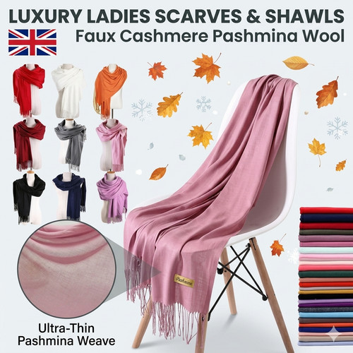 Ladies faux cashmere scarf - ladies,