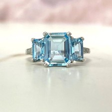 2CT Aquamarine & Lab Created