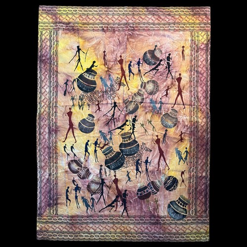 African batik wall hanging - african,