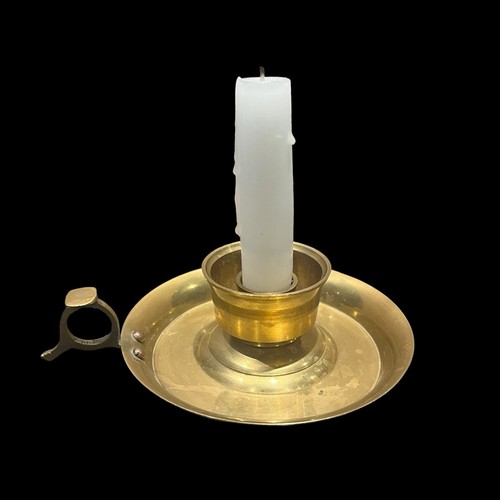 Brass chamber candlestick - chamber,