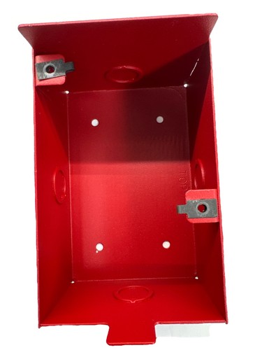 Red metal fire alarm back - red,