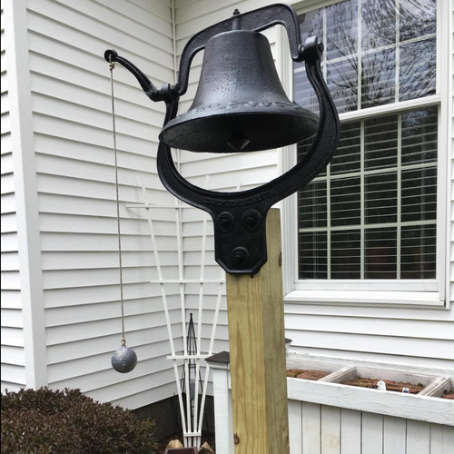 Dinner bell iron large - large, cast