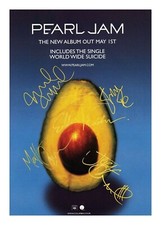 PEARL JAM ENTIRE GROUP AUTOGRAPHED SIGNED A4 POSTER PHOTO PRINT