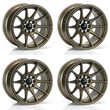 ULTRALITE UL11 15" x 8J ET0 4x100 4x108 BRONZE CONCAVE ALLOY WHEELS SET Y3516