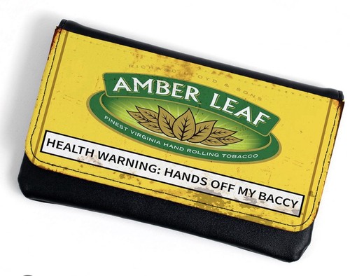 Vintage amber leaf pouch empty - leaf,