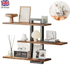 Wooden floating shelves tier - floating, 3-tier