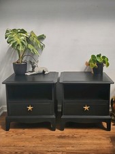Bedside Tables STAG MINSTREL Bedside Cabinet | Black Pair of Bedside Tables