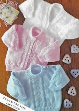 #69 BABY GIRL/BOY DK SWEATERS & CARDIGANS KNITTING PATTERN 14-22" 35-55cm