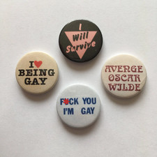 4 Gay Pride Badges, LGBTQ