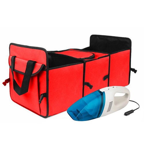 Red collapsible boot organiser - collapsible,