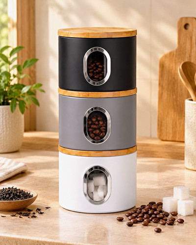 Tier stackable tea coffee - 3,