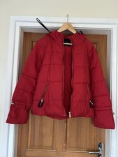 Zara Red Hooded Puffer Jacket-