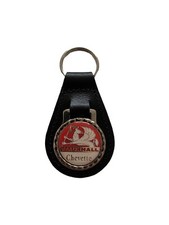 BLACK  LEATHER KEYRING/ FOB
