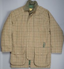 Bob Parratt Tweed Coat Mens Medium Windowpane Hunting Shooting Field Jacket