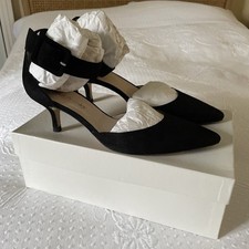 Russell & Bromley Black Suede Evening Lottie Court Shoe Size 39 UK 6