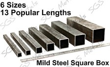 Mild Steel SQUARE Box Section 11 Sizes & 10 Lengths Available