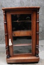 Antique 19th Century Walnut Inlaid Music Cabinet