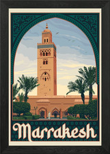 Marrakesh Travel Poster Framed