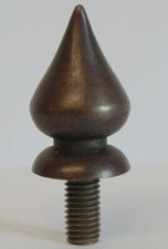 BRONZE PATINA FINIAL FOR HANDEL BRADLEY HUBBARD PANEL SLAG PAINTED GLASS LAMP