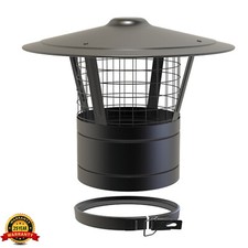  Twin Wall Insulated Flue Pipe Black HETAS 5 inch Wood Burning Multifuel Chimney