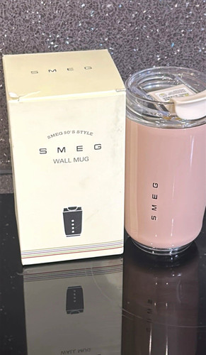 Smeg wall mug pink 320ml - mug,