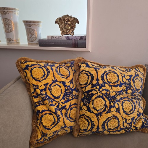 Rare versace pillow blue red - &,