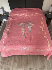 Regent vintage candlewick bedspread Double or king Pink Unused In Packaging