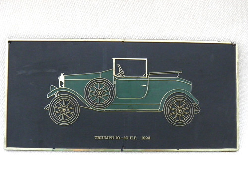 Vintage car wall plaque - plaque, 1923