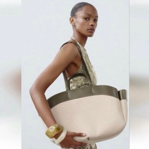 Nwt zara contrast shopper - zara,