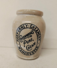 Greenwood's Pure Cream Pot - Harpurhey Creamery of Manchester
