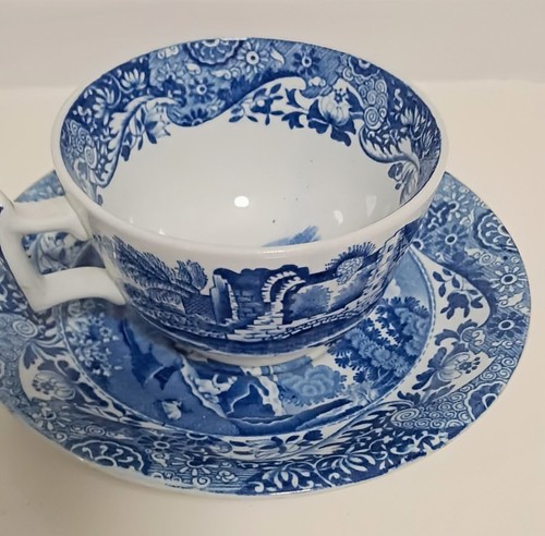Spode blue italian china cups - china,