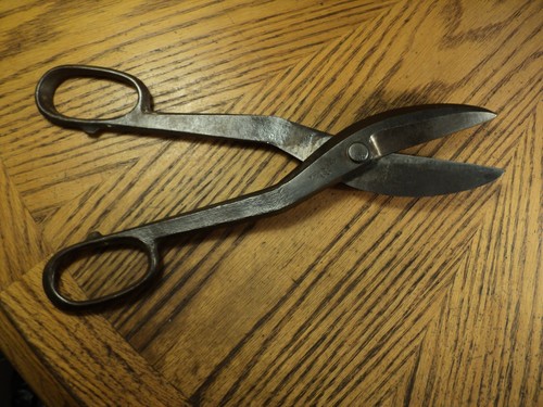 Vintage tin snips cutter - tin, tool
