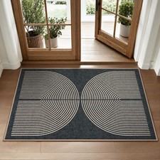 Outdoor Mats for Front Door, 2x3 Small Washable Kitchen Rugs, Farmhouse Neutral
