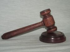 SMALL GAVEL AND BLOCK TRADITIONAL POCKET PALM GAVEL AUCTIONEER MASONIC DC