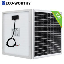 ECO-WORTHY 12V Solar Panel 20W 25Watt for Battery Charger Boat Camping Shed Van