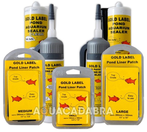 Gold label pond liner - label,