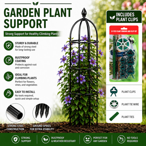 Garden metal obelisk climbing - garden,